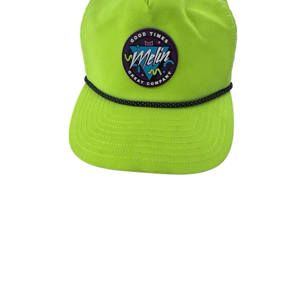 Melin Hydro Coronado Burst Neon Yellow Waterproof Snapback Hat Classic HTF Color - Picture 6 of 16